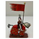 Two CHARLES C. STADDEN Hand Painted Heavy Metal Knights Including Sir John Codrington And Messire Ribeaumont 6" With Original Box