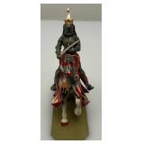 Two CHARLES C. STADDEN Hand Painted Heavy Metal Knights Including Sir John Codrington And Messire Ribeaumont 6" With Original Box