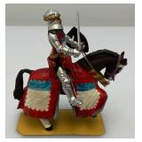 Two CHARLES C. STADDEN Hand Painted Heavy Metal Knights Including Sir John Codrington And Messire Ribeaumont 6" With Original Box