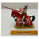Two CHARLES C. STADDEN Hand Painted Heavy Metal Knights Including Sir John Codrington And Messire Ribeaumont 6" With Original Box