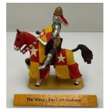 Two CHARLES C. STADDEN Hand Painted Heavy Metal Knights Including Sir John Codrington And Messire Ribeaumont 6" With Original Box