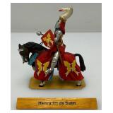 Two CHARLES C. STADDEN Hand Painted Heavy Metal Knights Including "Duc De Bretagne" 3 1/2"And  "Henry III De Salm" 4" With Original Boxes