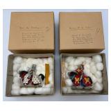Two CHARLES C. STADDEN Hand Painted Heavy Metal Knights Including "Duc De Bretagne" 3 1/2"And  "Henry III De Salm" 4" With Original Boxes