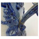 Misc. Vintage Items Including Awesome 18" Tall Blue Grey Pottery Beer Stein (Handle Glued) And More