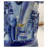 Misc. Vintage Items Including Awesome 18" Tall Blue Grey Pottery Beer Stein (Handle Glued) And More