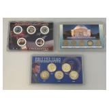 Misc. Collectible US Coin Sets Including First Five Years 40% Silver Kennedy Half Dollars And More In Plastic Protective Cases