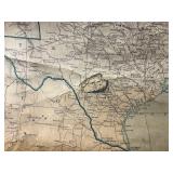 Antique 1916 UNITED STATES Cloth Map 26" x 36"