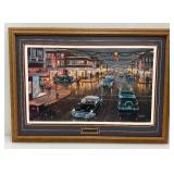 Relisted Do To No Show Framed Pencil Signed KEN ZYLLA "Main Street In Season" Limited Print 305/9600 28" x 39" (No Glass)