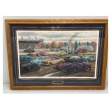 Framed Behind Glass Pencil Signed KEN ZYLLA "Demolition Days" Limited Print 34/9600 28" x 39"