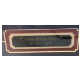 Framed Behind Glass Pencil Signed KEN ZYLLA "Demolition Days" Limited Print 34/9600 28" x 39"