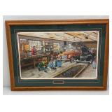 Framed Behind Glass Pencil Signed KEN ZYLLA "Forty Ford And A Cord" Limited Print 1656/9600 28" x 39"