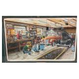 Framed Behind Glass Pencil Signed KEN ZYLLA "Forty Ford And A Cord" Limited Print 1656/9600 28" x 39"