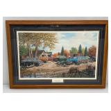 Framed Behind Glass Pencil Signed KEN ZYLLA "Junkyard  Relics" Limited Print 637/9600 28" x 39"
