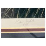 Framed Behind Glass Pencil Signed KEN ZYLLA "Junkyard  Relics" Limited Print 637/9600 28" x 39"