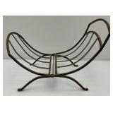 Vintage Iron Fireplace Tools With Hanger And Metal Firewood Holder