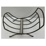 Vintage Iron Fireplace Tools With Hanger And Metal Firewood Holder