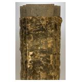 Unique Stone And Wood Pedestal For Plants/Sculptures Or More 11" x 11" x 42"