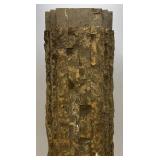 Unique Stone And Wood Pedestal For Plants/Sculptures Or More 11" x 11" x 42"