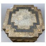Unique Stone And Wood Pedestal For Plants/Sculptures Or More 11" x 11" x 42"
