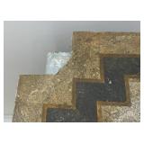 Unique Stone And Wood Pedestal For Plants/Sculptures Or More 11" x 11" x 42"