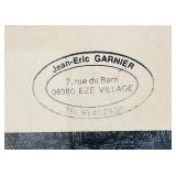 Two Framed Behind Glass French Artist Jean-Eric Garnier Prints With Stamp And Imformation On Back 19 3/4" x 24 1/4"