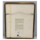 Two Framed Behind Glass French Artist Jean-Eric Garnier Prints With Stamp And Imformation On Back 19 3/4" x 24 1/4"