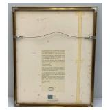 Two Framed Behind Glass French Artist Jean-Eric Garnier Prints With Stamp And Imformation On Back 19 3/4" x 24 1/4"