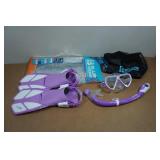 Cressi Blulove Kids Snorkel Set - Fin Size L/XL