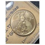 2019 AMERICAN GOLD EAGLE 1/10TH TROY OZ .999 FINE GOLD