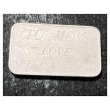 1 TROY OZ .999 FINE SILVER 1982 MOTHERS DAY BAR