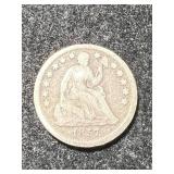 1857 US SEATED LIBERTY HALF DIME