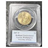 2007 US GEORGE WASHINGTON PRESIDENTIAL DOLLAR PCGS BU