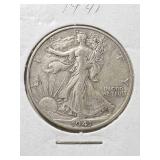 1941-D US WALKING LIBERTY HALF DOLLAR