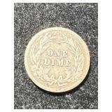 1914 US BARBER DIME