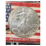 2012 AMERICAN SILVER EAGLE 1 TROY OZ .999 FINE SILVER IN CASE