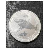 2014 AUSTRALIAN SHARK HALF TROY OZ .999 FINE SILVER