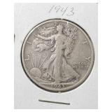 1943-S US WALKING LIBERTY HALF DOLLAR