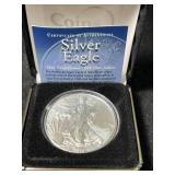 2018 AMERICAN SILVER EAGLE 1 TROY OZ .999 FINE SILVER IN BOX