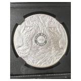2023 S. AFRICAN LEOPARD 1 TROY OZ .999 FINE SILVER NGC PF70 ULTRA CAMEO