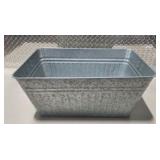 Galvanized Metal Utility Tub Planter Beverage Bin w Handles Rustic Farmhouse Decor