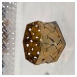 Vintage Gold Tone Swan Decor Lot Crystal Accent Candle Holders Basket Centerpiece