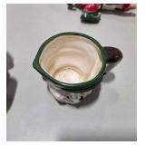 Vintage Porcelain Pottery Decor Lot w Japan Bell, Vase, Mugs, Elf, Christmas