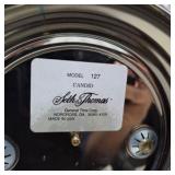 Lot Vintage Style Decor - Seth Thomas Candid Clock, Oil Lamp, DEMDACO Giving Heart