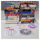 VHS & DVD Lot Bad Boys Pulp Fiction Casper Holiday Inn White Christmas More