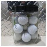 Golf Ball Lot in Plastic Jar - Mixed Brands
