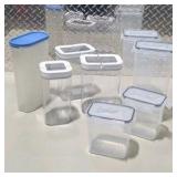 Plastic Food Storage Container Lot with Lids