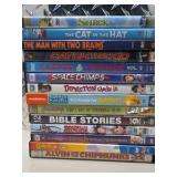 Large Kids DVD Lot Shrek Cat in the Hat Alvin Chipmunks Robot Chicken More