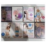 Large Lot of Fitness Workout DVDs Denise Austin Jillian Michaels Kundalini Yoga Ravi Singh Ana Brett