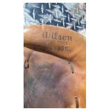 Vintage Wilson Baseball Mitt with Ball