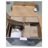 42 Piece White Elements Paloma Embossed Ceramic Dinnerware Set